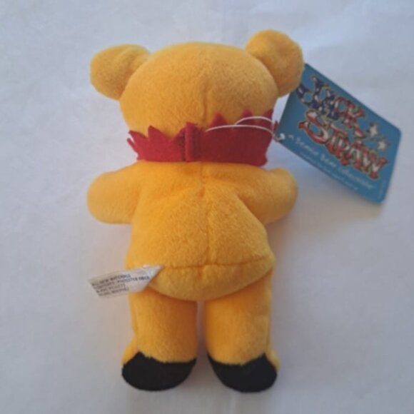 Jack Straw Bear Grateful Dead Beanie Plush Doll Hippie Music Concert Yellow NWT - Picture 3 of 4